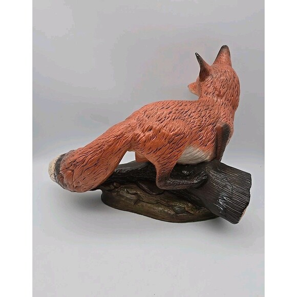 Vintage Large Ceramic Fox Hand Painted Very Detailed Exceptionally Done - Picture 4 of 11